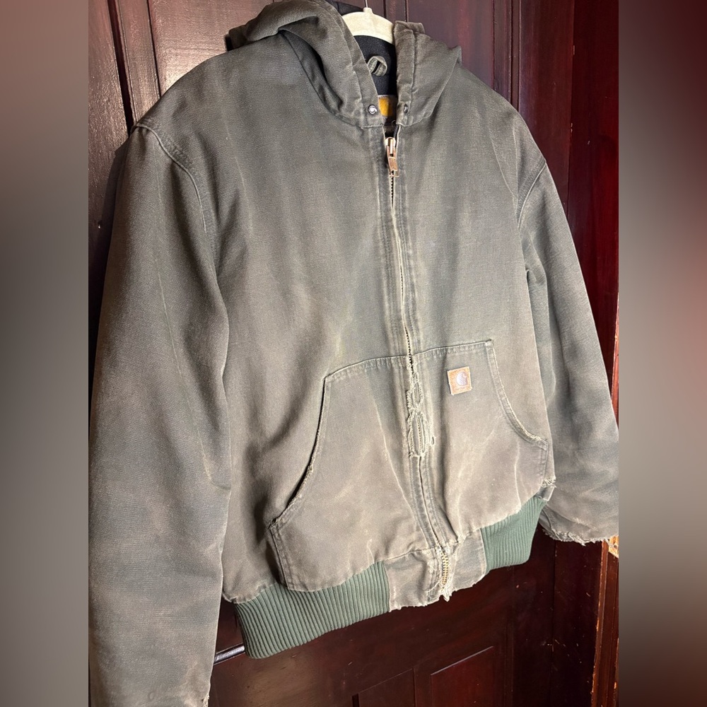 Carhartt Olive Green Hooded Jacket - Picture 3 of 6